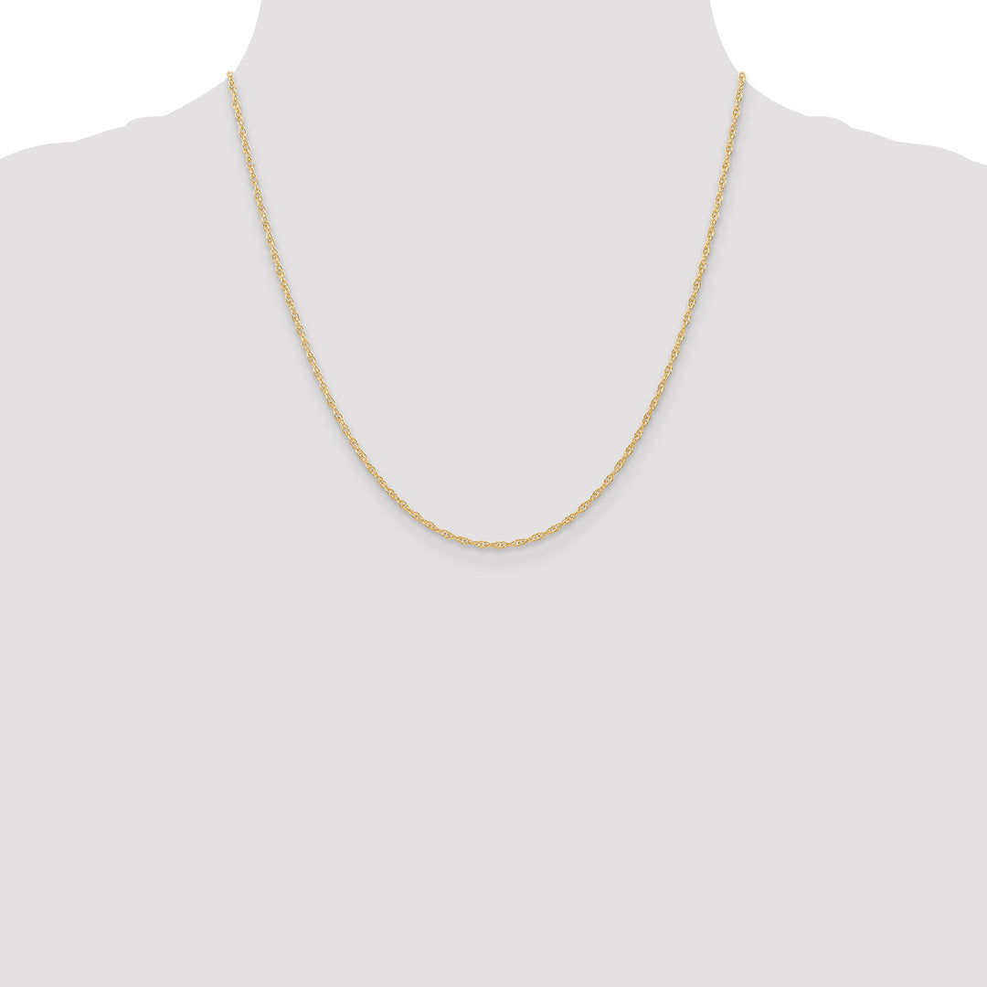 14K 1.35mm Carded Cable Rope Chain