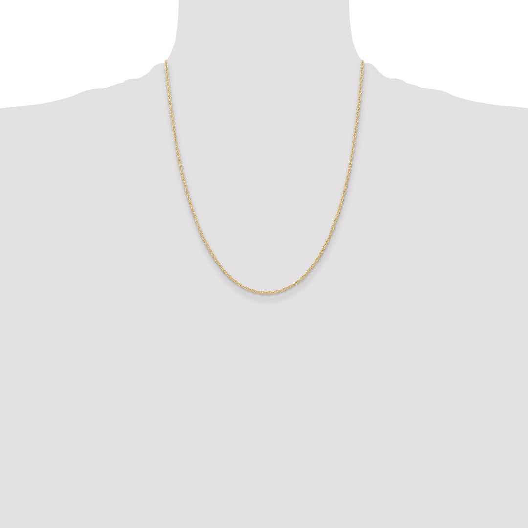 14K 1.35mm Carded Cable Rope Chain