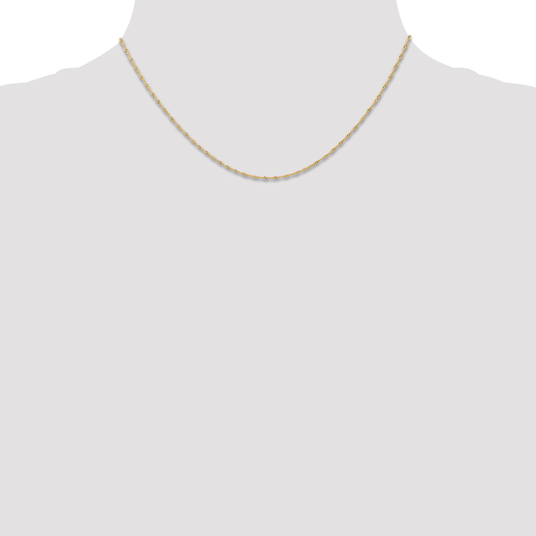 14k 1mm Carded Singapore Chain