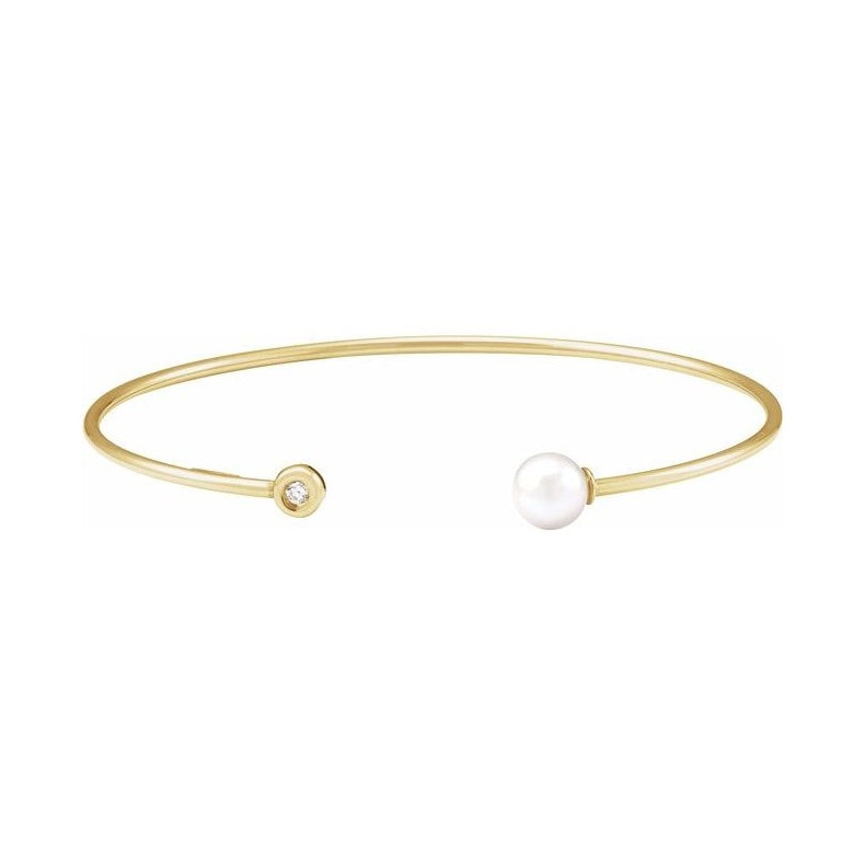 Accented Pearl Cuff Bracelet