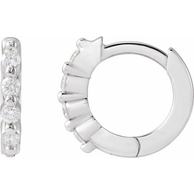 Accented Hinged Hoop Earrings
