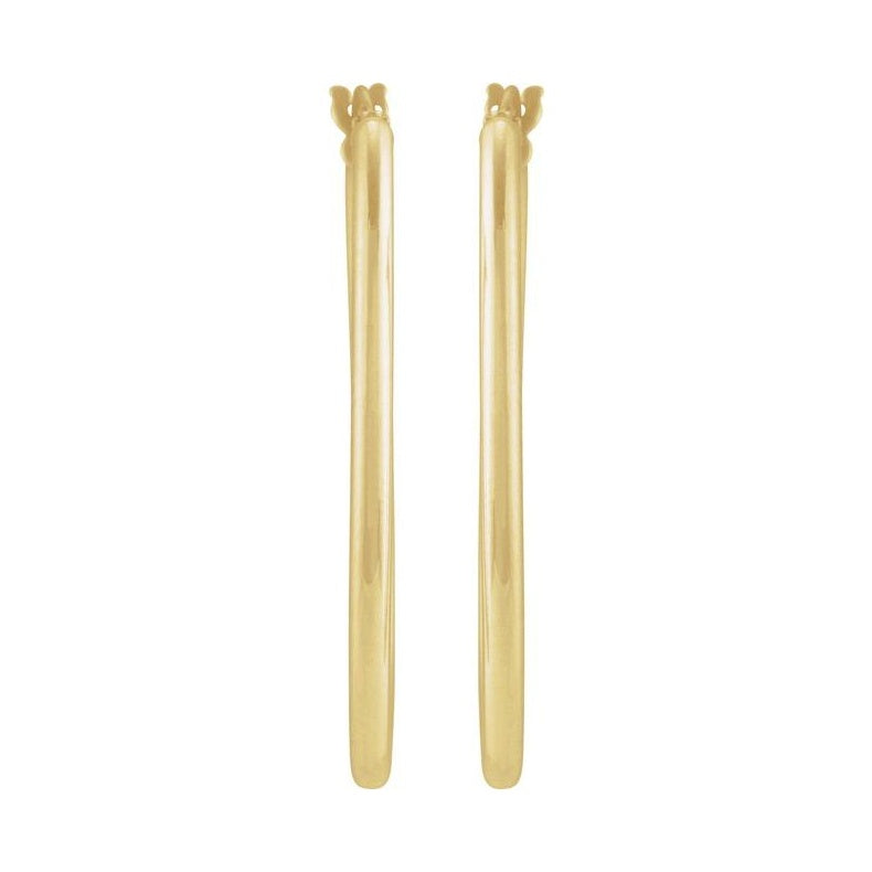 Elongated Oval Tube Hoop Earrings