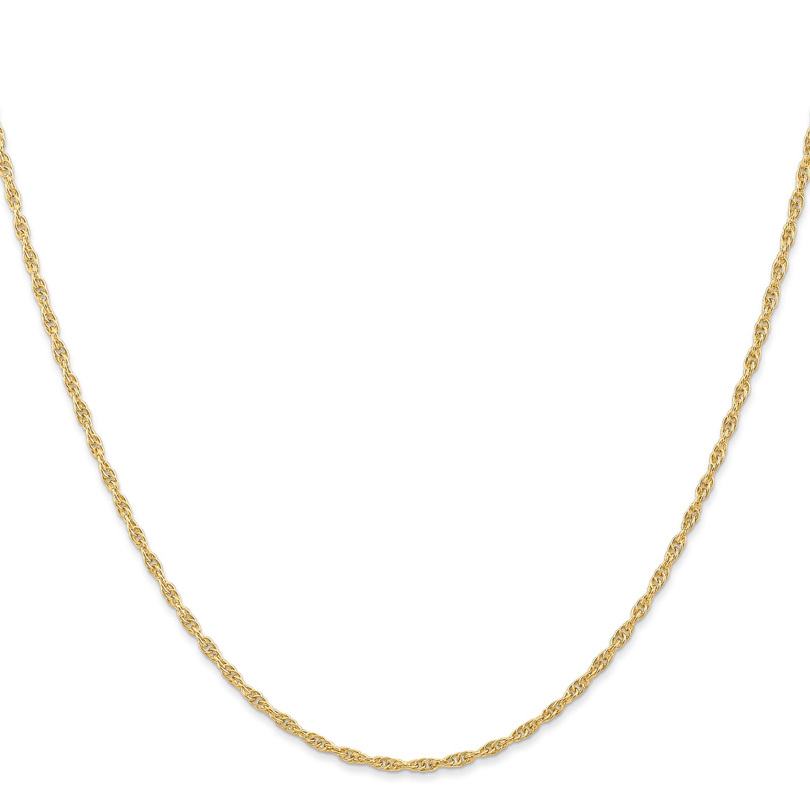 14K 1.55mm Carded Cable Rope Chain