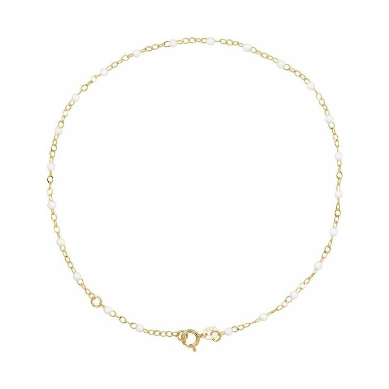 2 mm Enamel Bead Adjustable Chain