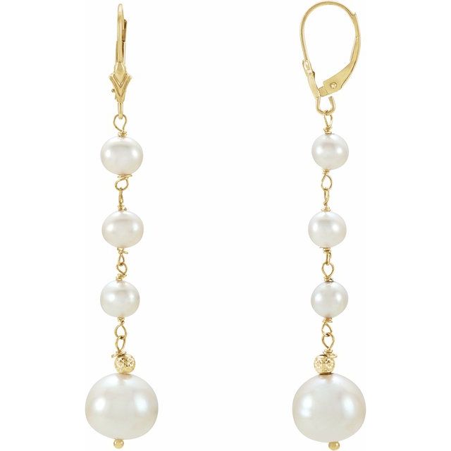Graduated Pearl Earrings