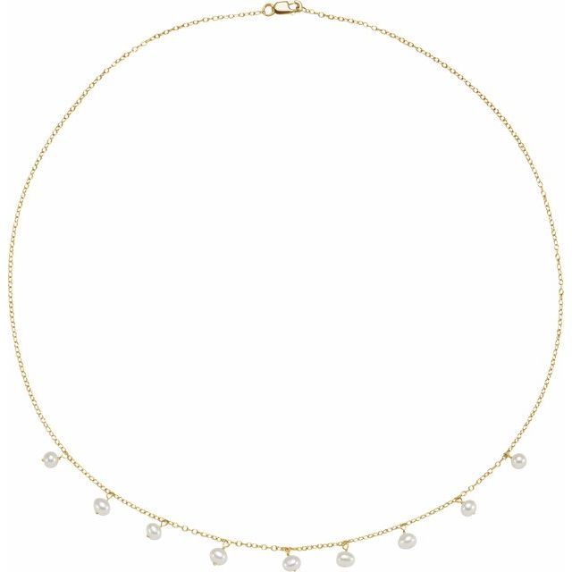 Pearl Station Necklace