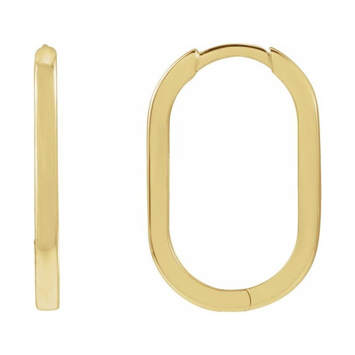 Elongated Hoop Earrings