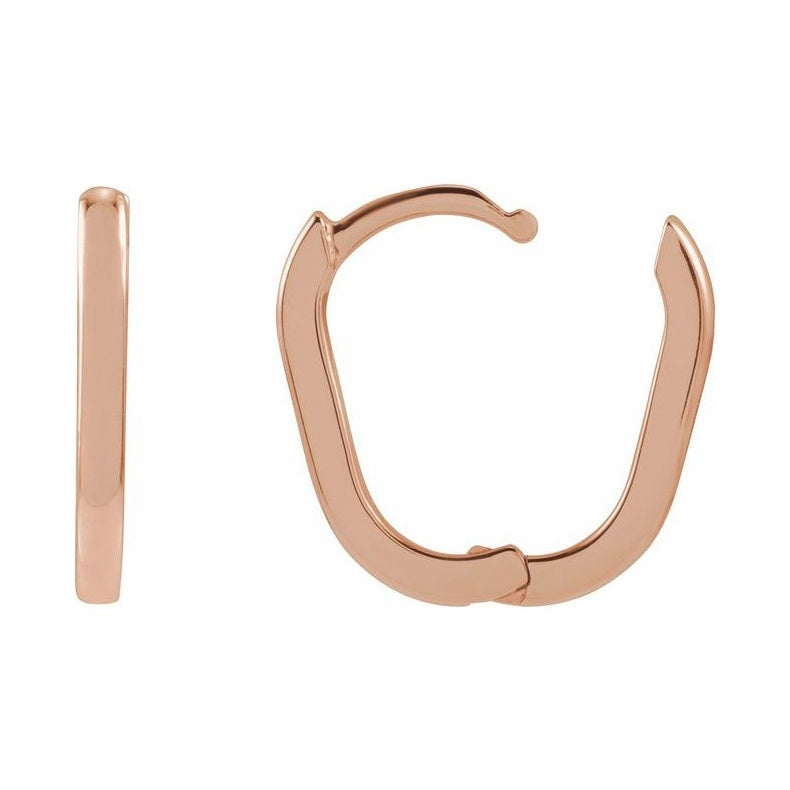 Elongated Hoop Earrings