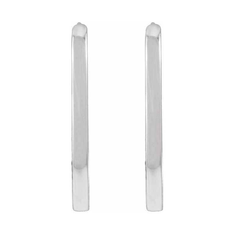 Elongated Hoop Earrings
