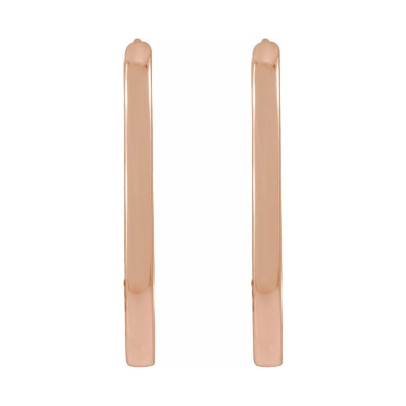 Elongated Hoop Earrings