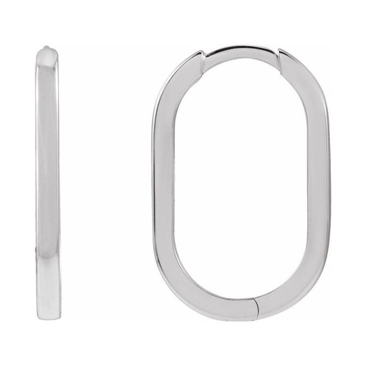 Elongated Hoop Earrings