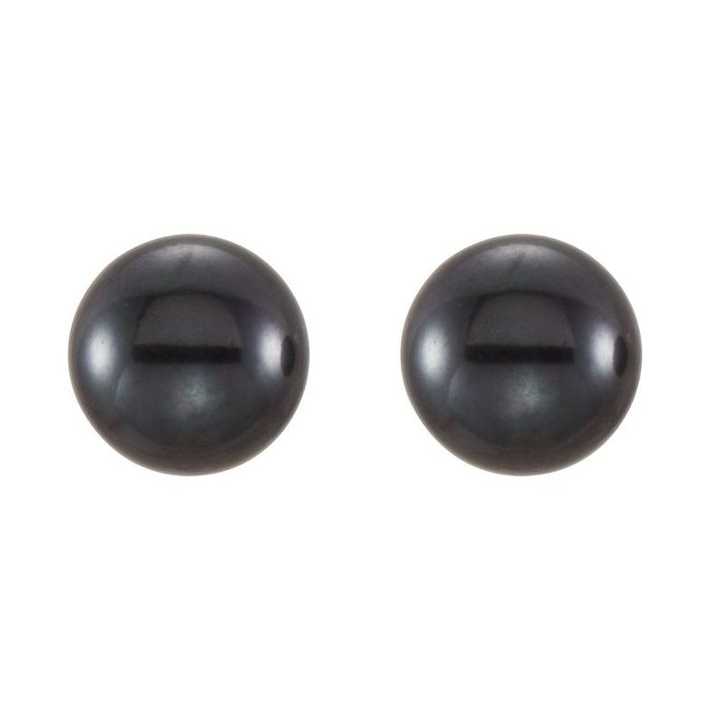 Button Pearl Stud Earrings