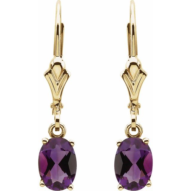 Oval 4-Prong Earrings