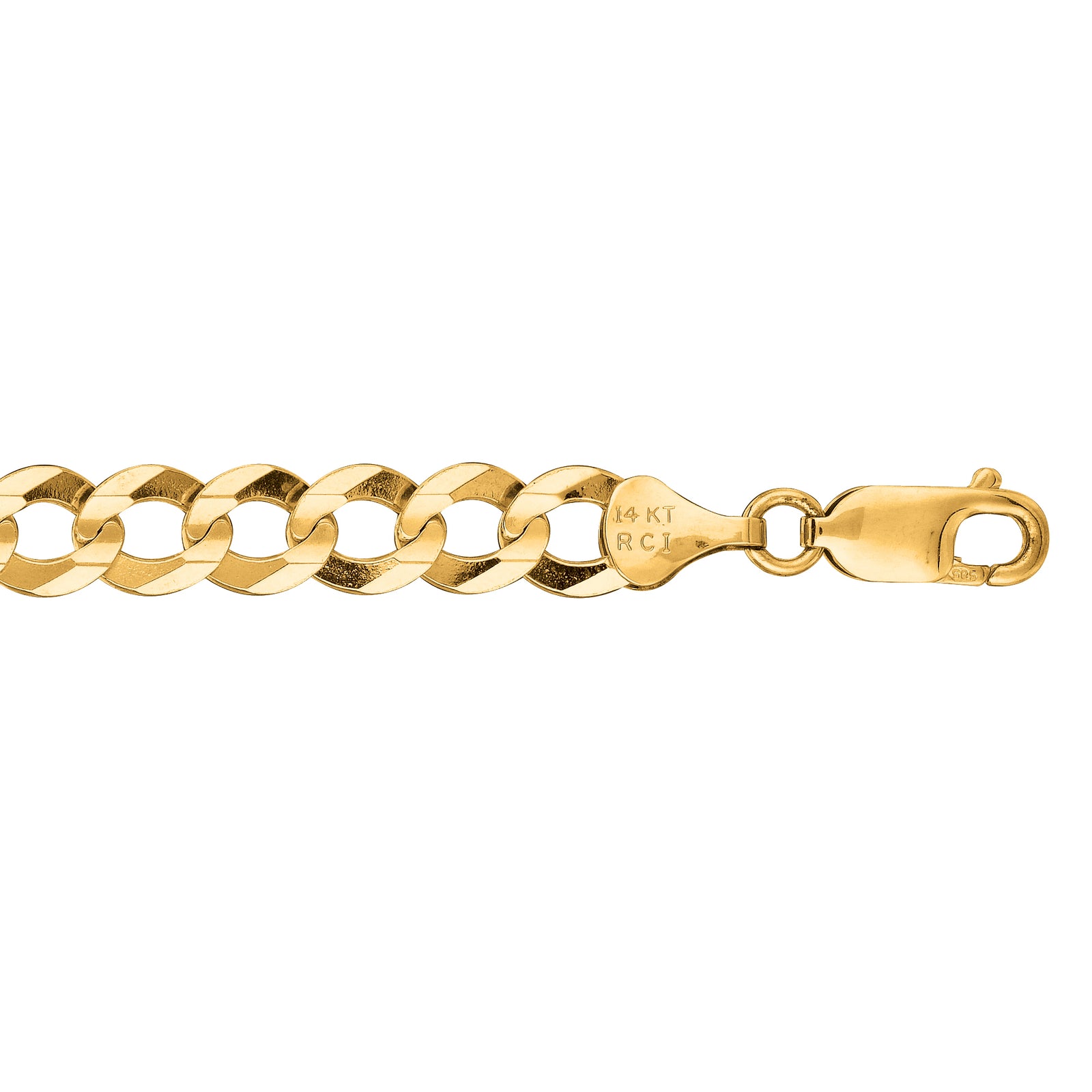 10K Gold 7.0mm Comfort Curb Chain
