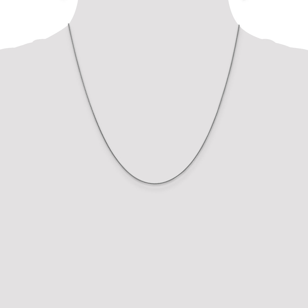 18K Leslies WG 1mm D/C Spiga Chain