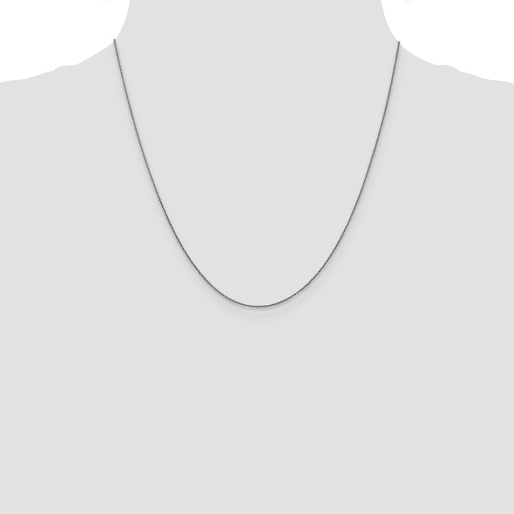 18K Leslies WG 1mm D/C Spiga Chain