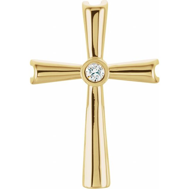 Solitaire Cross Pendant