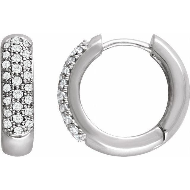 Pavé-Style Hoop Earrings