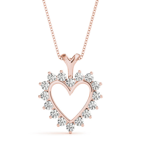 18K Rose Gold Diamond Fashion Pendant