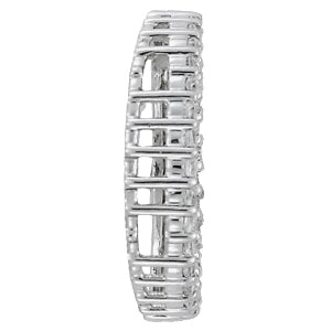 18K White Gold Round Diamond Circle Pendant