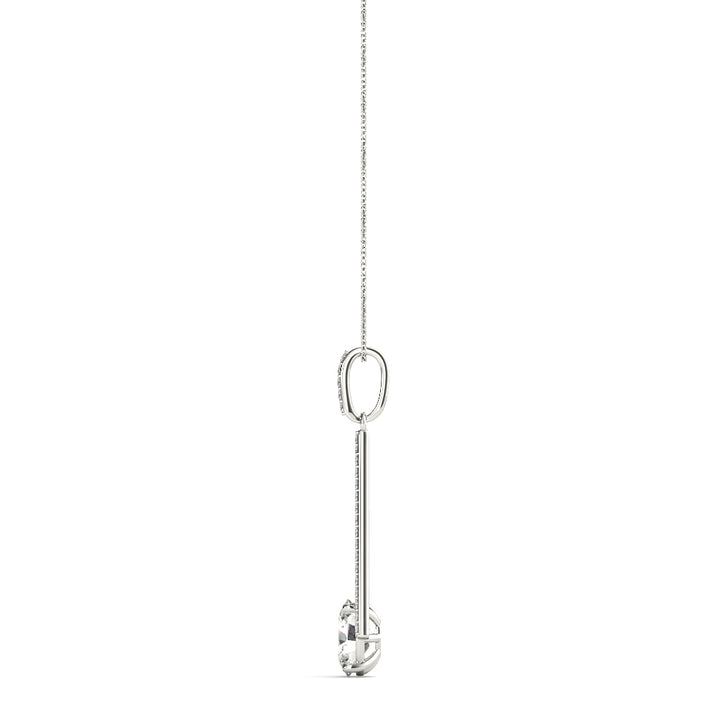74 Diamond Round Halo Pendant