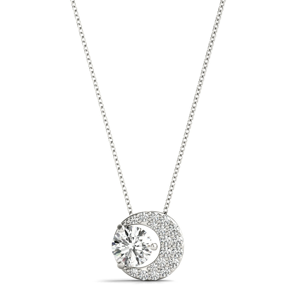 Multi-Diamond Round Solitaire Pendant