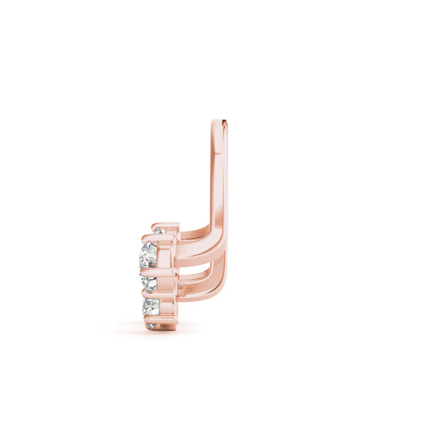 14K Rose Gold Diamond Fashion Earring Jackets