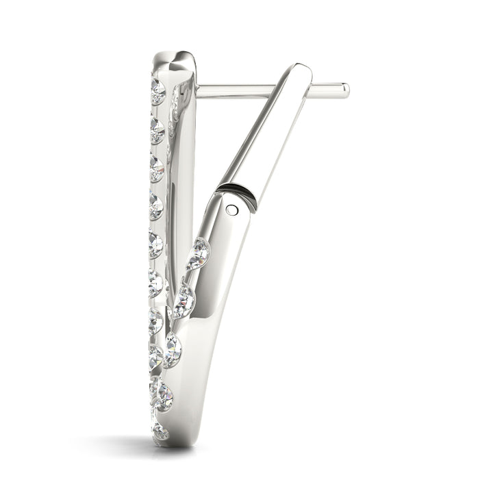 18K White Gold Diamond Fashion Earrings