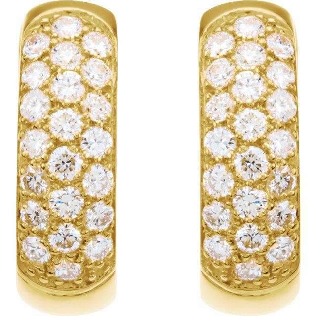 Pavé-Style Hoop Earrings
