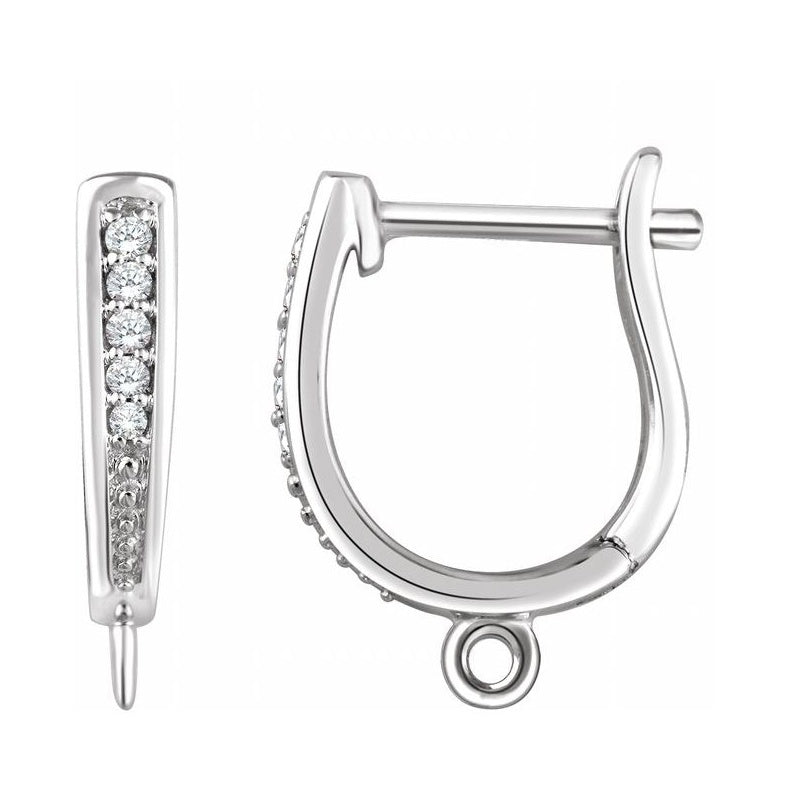 Accented Hinged Hoop Earring Top