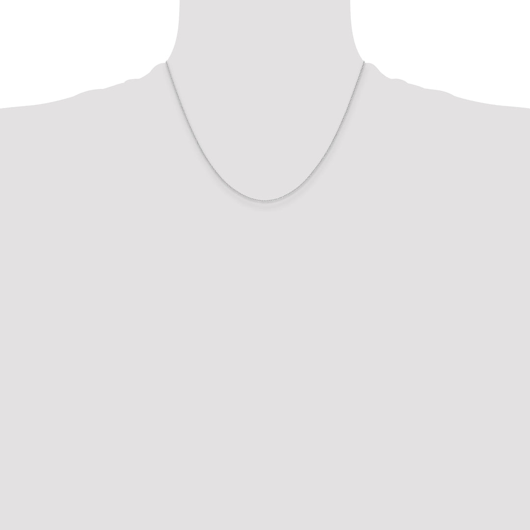 14k White Gold .4 mm Carded Cable Rope Chain