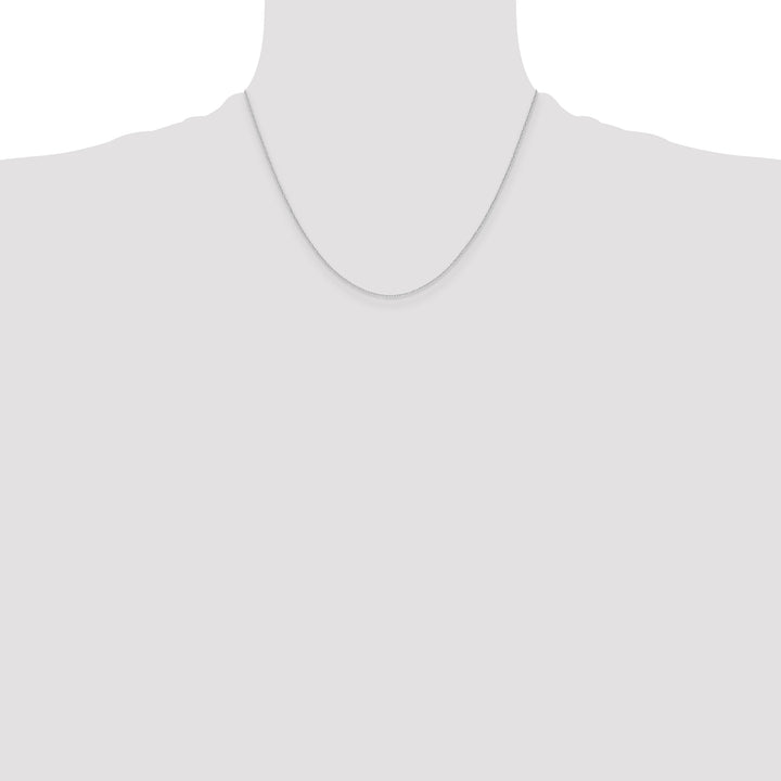 14k White Gold .4 mm Carded Cable Rope Chain