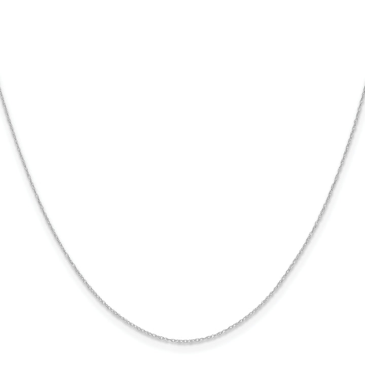 14k White Gold .4 mm Carded Cable Rope Chain