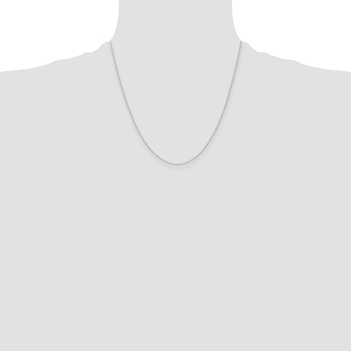 14k White Gold .4 mm Carded Cable Rope Chain
