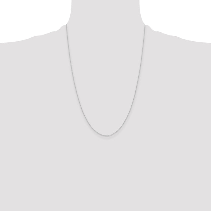 14k White Gold .4 mm Carded Cable Rope Chain