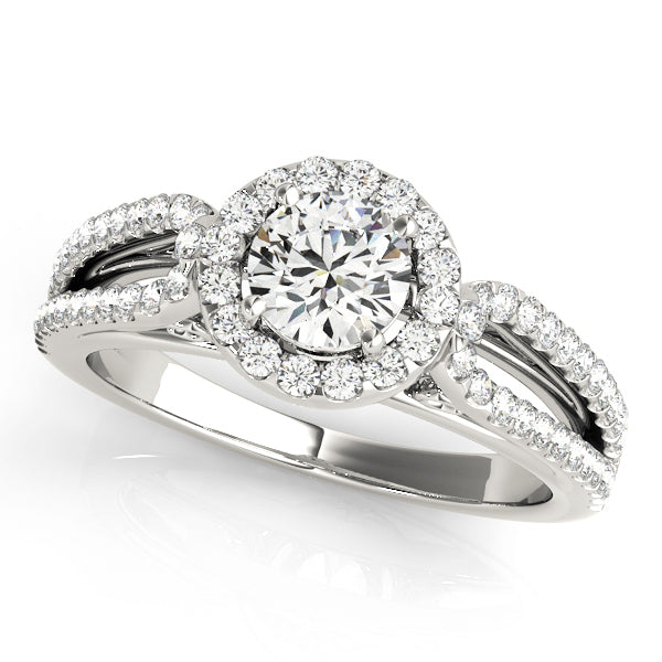 Round Diamond Halo Engagement Ring