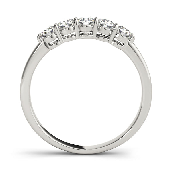 5-Stone Round Diamond Wedding Band