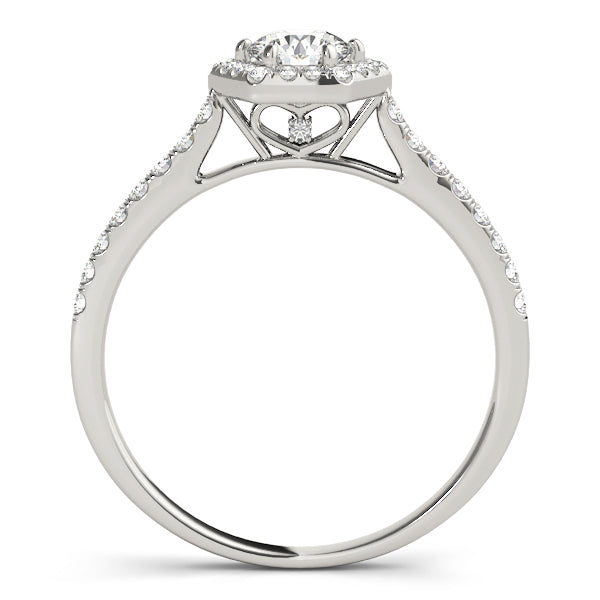 Round Diamond Halo Engagement Ring