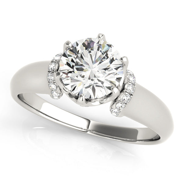 14K White Gold Vintage Diamond Engagement Ring