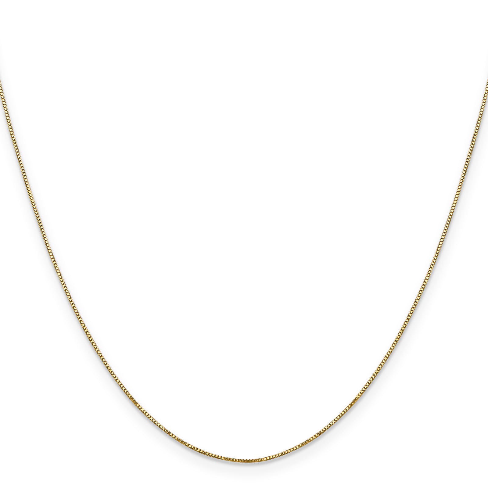 14k .5mm Carded Box Chain