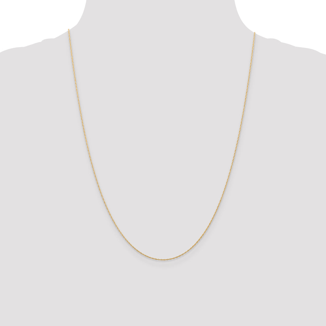 14k  Rose Gold .5 mm Carded Cable Rope Chain
