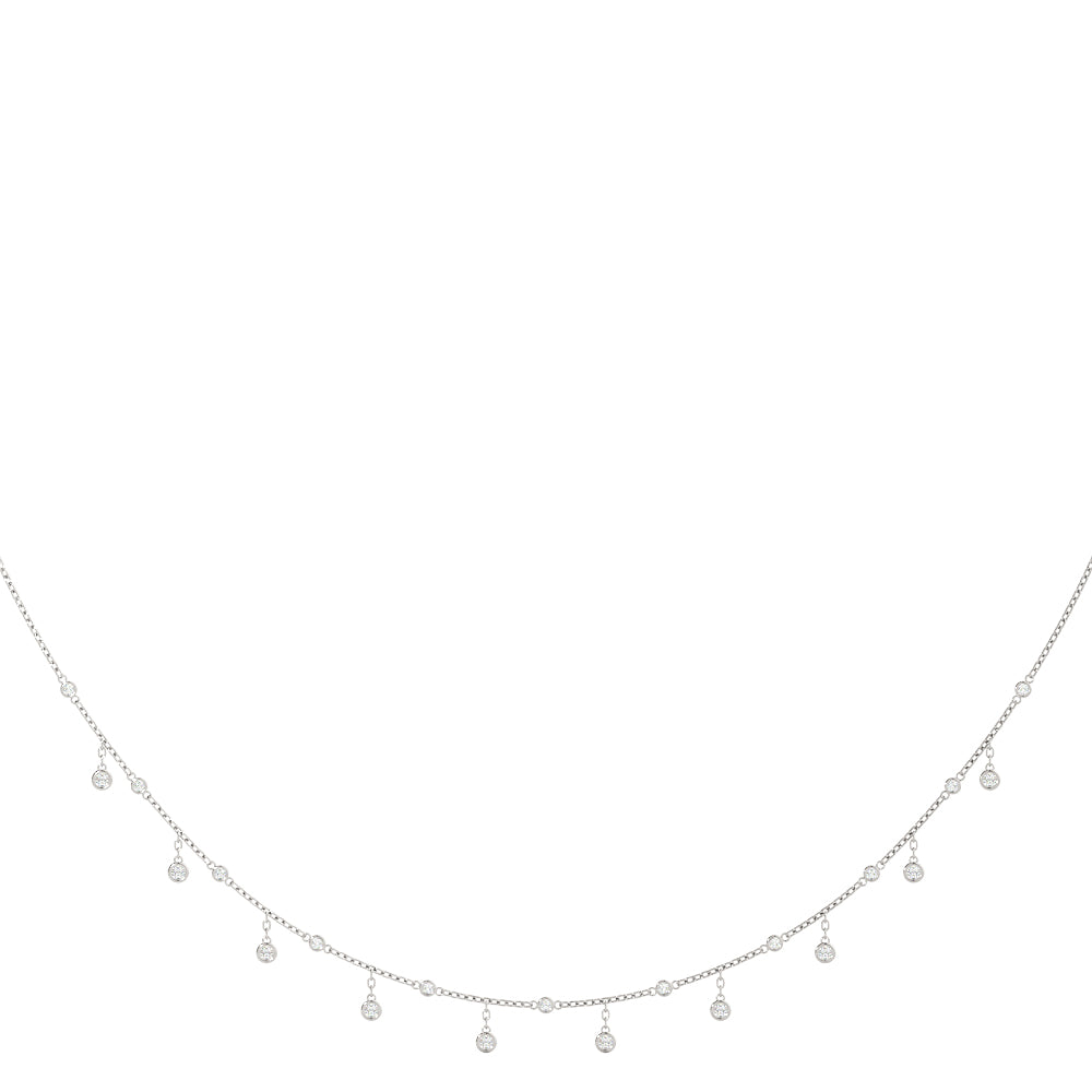 Multi-Diamond Round Pendant Necklace