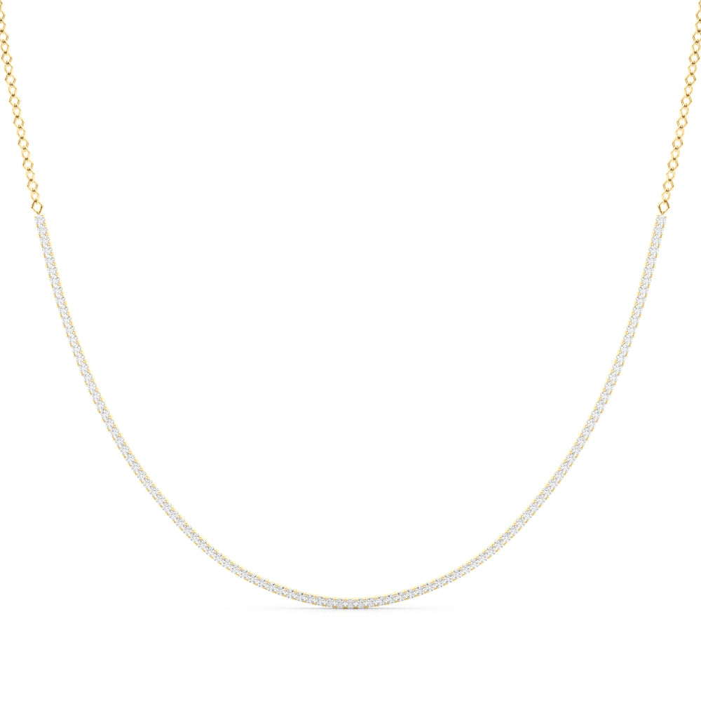 18K Yellow Gold 3.68 ct Diamond Statement Necklace