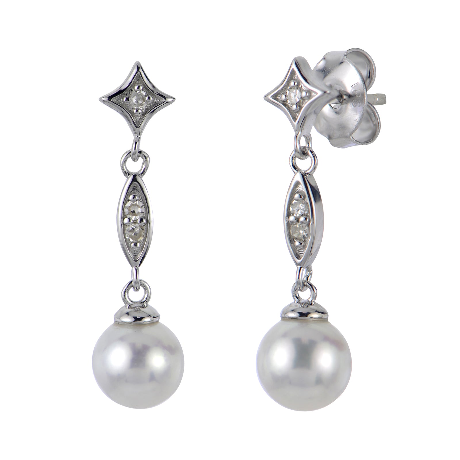 Sterling Silver Freshwater Pearl Earring