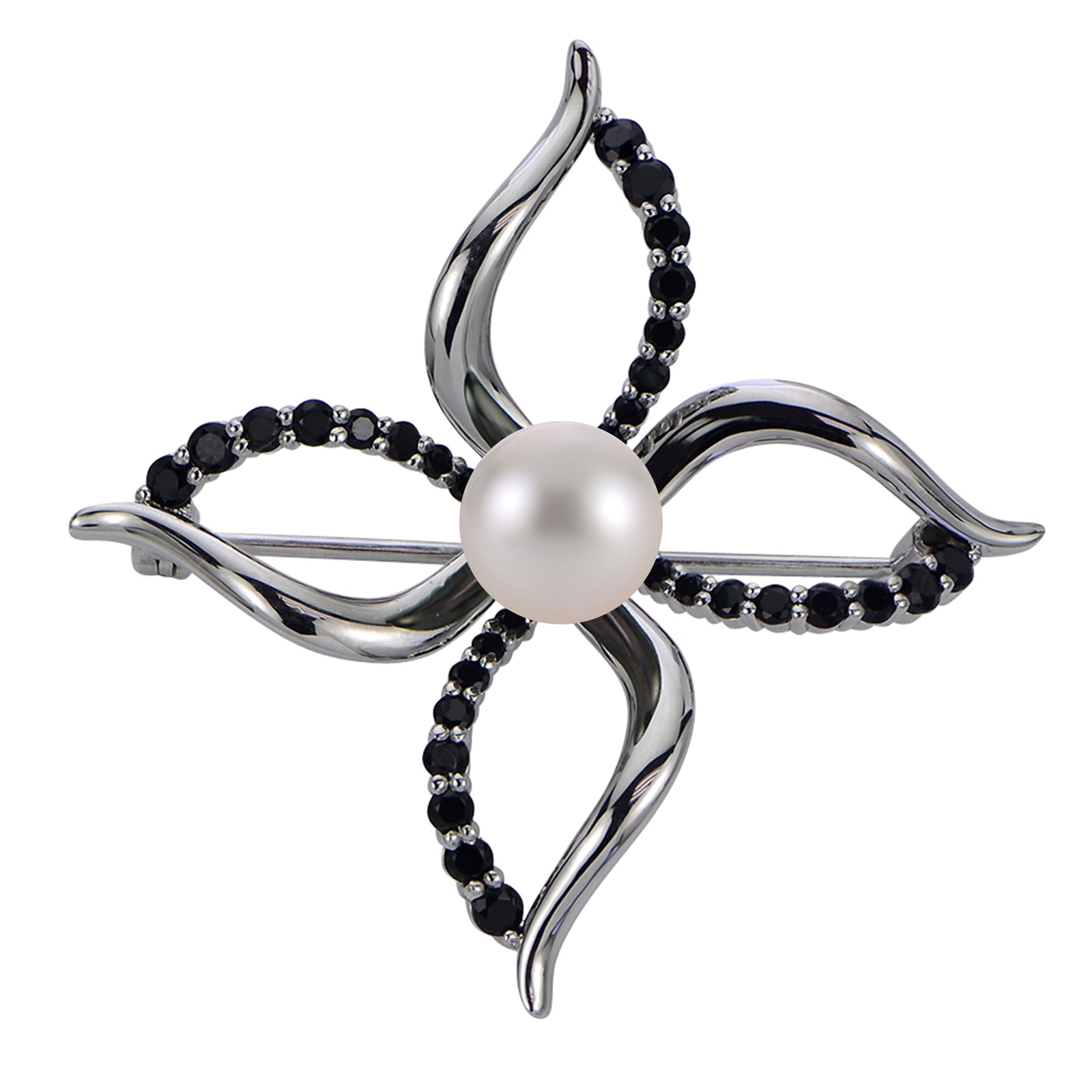 Sterling Silver Freshwater Pearl Brooch