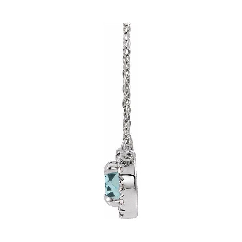 French-Set Halo-Style Necklace or Center