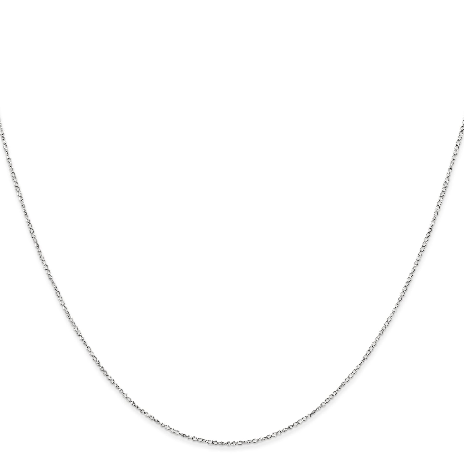 14k White Gold .42mm Gold Carded Curb Chain