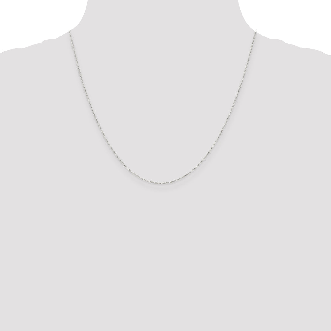 14k White Gold .42mm Gold Carded Curb Chain