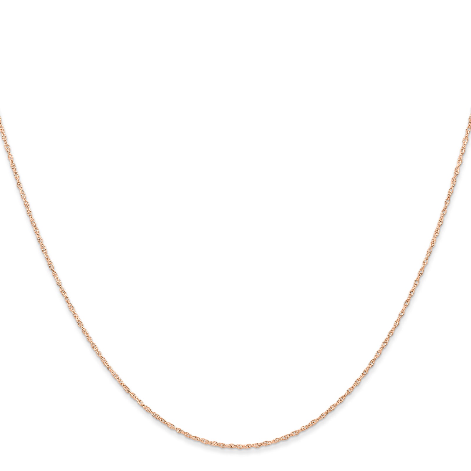 14k  Rose Gold .6 mm Carded Cable Rope Chain