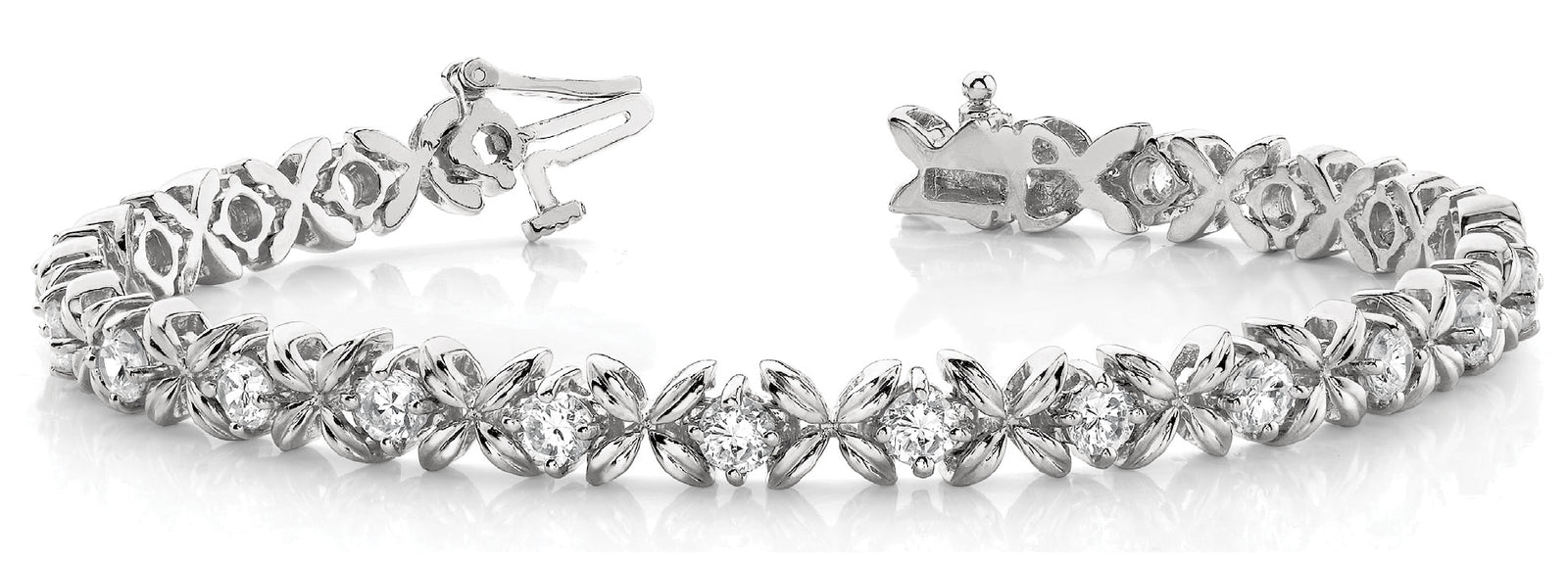 Diamond Round In Line Bracelet